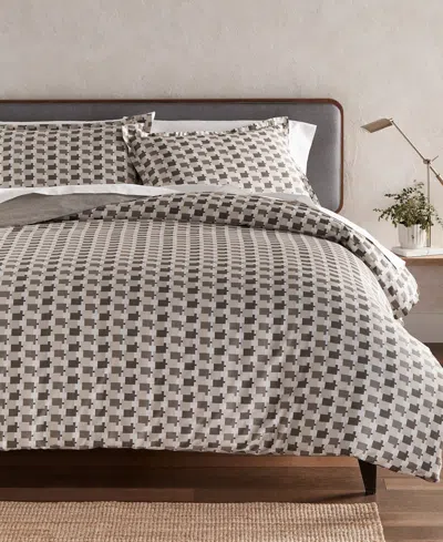 Boss Home Lucio Cotton Duvet Cover, Full/queen In Taupe