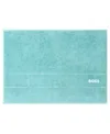 Boss Home Plain Cotton Bath Mat, 20" X 28" In Aruba Blue