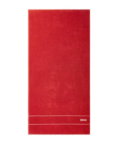 Boss Home Plain Cotton Bath Towel, 28" X 55" In Red
