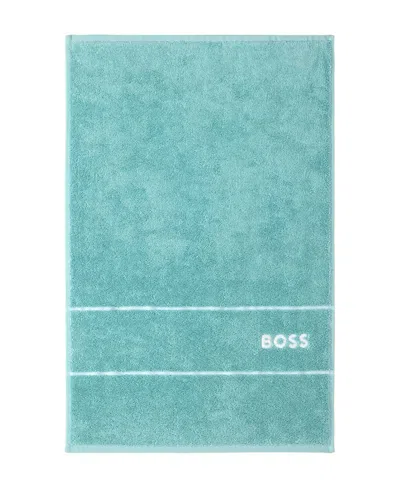 Boss Home Plain Cotton Hand Towel, 16" X 24" In Aruba Blue