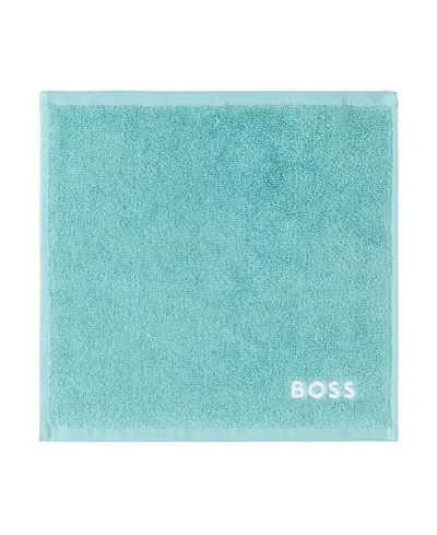 Boss Home Plain Cotton Washcloth, 12" X 12" In Aruba Blue