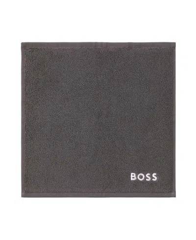 Boss Home Plain Cotton Washcloth, 12" X 12" In Graphite