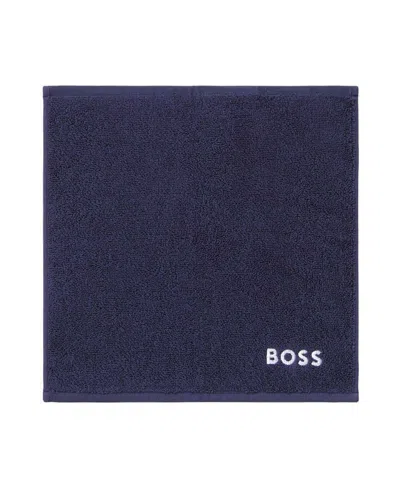 Boss Home Plain Cotton Washcloth, 12" X 12" In Navy