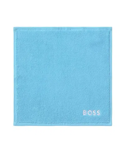 Boss Home Plain Cotton Washcloth, 12" X 12" In River Blue