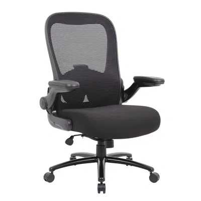 Boss Office Products Boss Mesh Heavy Duty Chair, 400 Lb Weight Capacity In Black