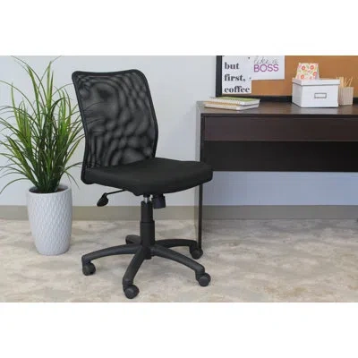 Boss Office Products Budget Mesh Task Chair In Black