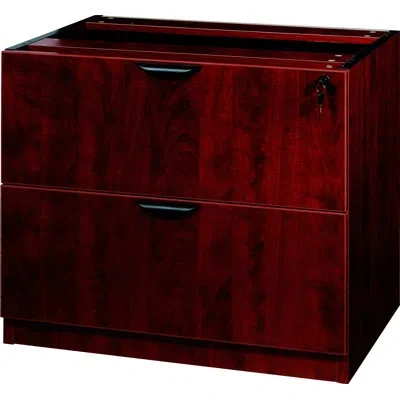 Boss Office Products Case Goods 29" H X 31" W Desk File Pedestal In Mahogany