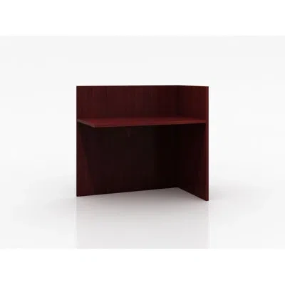 Boss Office Products Case Goods 29" H X 42" W Reversible Desk Return In Mahogany