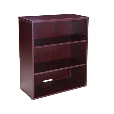 Boss Office Products Case Goods 36" H X 31" W Standard Bookcase In Mahogany