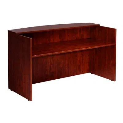 Boss Office Products Case Goods Desk In Mahogany