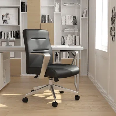 Boss Office Products Dorothy Vinyl Office Chair In Black