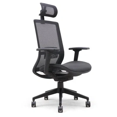 Boss Office Products Ergonomic Mesh Task Chair With Headrest In Black