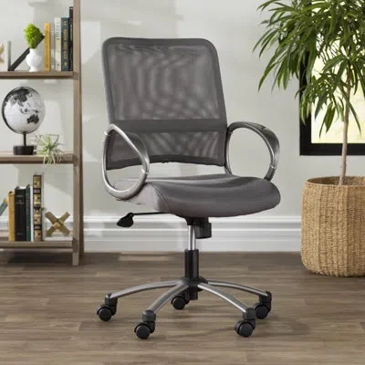 Boss Office Products Mesh Task Chair In Charcoal Grey