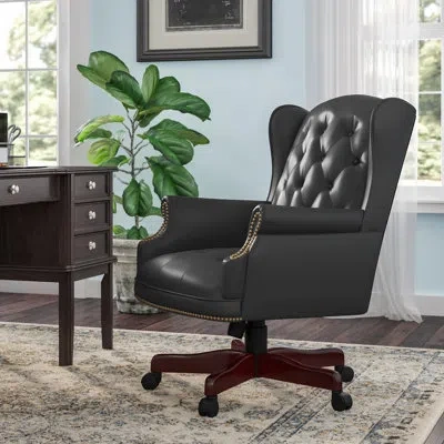 Boss Office Products Traditional Executive Chair In Black Caressoft