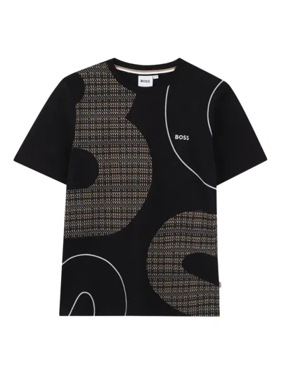 Bosswear Abstract Graphic-print T-shirt In Black