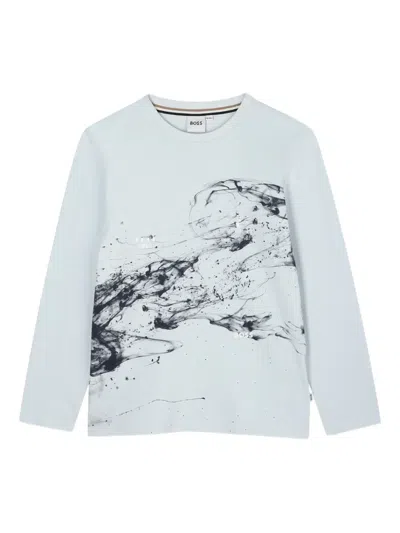 Bosswear Kids' Abstract-print T-shirt In Gray