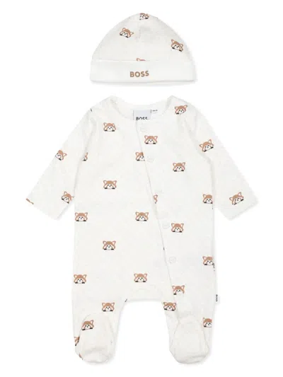 Bosswear Babies' Animal-print Pajama Set In Neutrals
