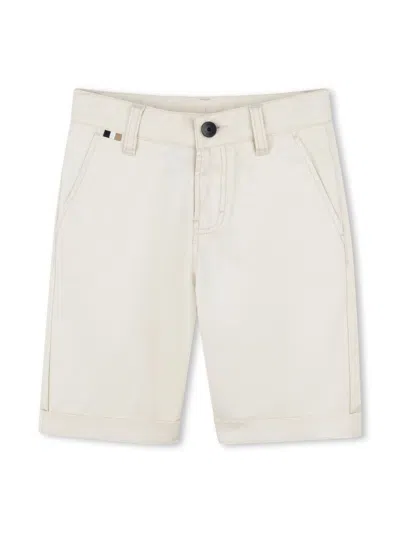 Bosswear Kids' Appliqué Shorts In Neutrals