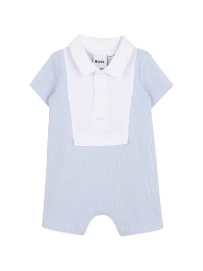 Bosswear Babies' Bib Collar Swimsuit In Blue