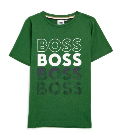 Bosswear Boss Kidswear Gradient Logo T-shirt (4-16 Years) In Green