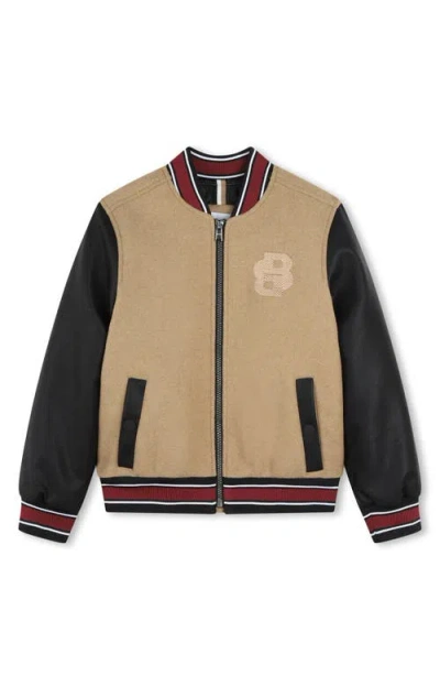 Bosswear Kids' Logo-embroidered Jacket In Cookie