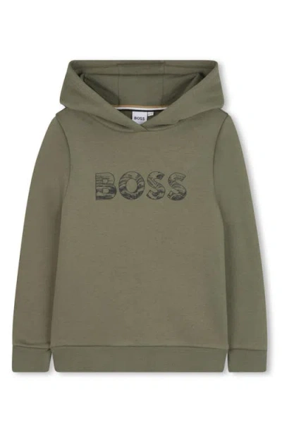 Bosswear Boss Kidswear Kids' Cotton Blend Pullover Hoodie In Green