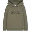 Bosswear Boss Kidswear Kids' Cotton Blend Pullover Hoodie In Green