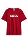 Bosswear Boss Kidswear Kids' Cotton Logo T-shirt In Red