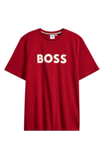 Bosswear Boss Kidswear Kids' Cotton Logo T-shirt In Red