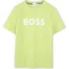 Bosswear Boss Kidswear Kids' Logo Graphic T-shirt In Lime