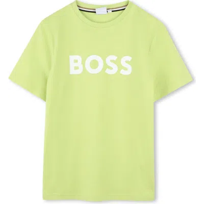 Bosswear Boss Kidswear Kids' Logo Graphic T-shirt In Lime