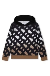 Bosswear Monogram-print Gradient-effect Hoodie In Black
