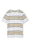 Bosswear Logo-print Striped T-shirt In Stone