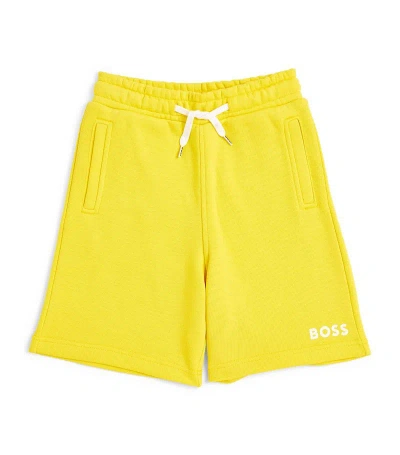 Bosswear Boss Kidswear Logo Drawstring Shorts (4-16 Years) In Yellow