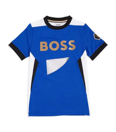 Bosswear Boss Kidswear Logo Football T-shirt (4-16 Years) In Blue