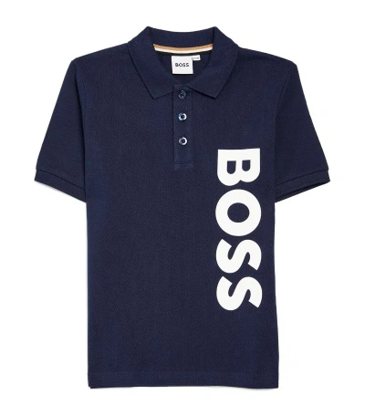 Bosswear Boss Kidswear Logo Polo Shirt (4-16 Years) In Navy