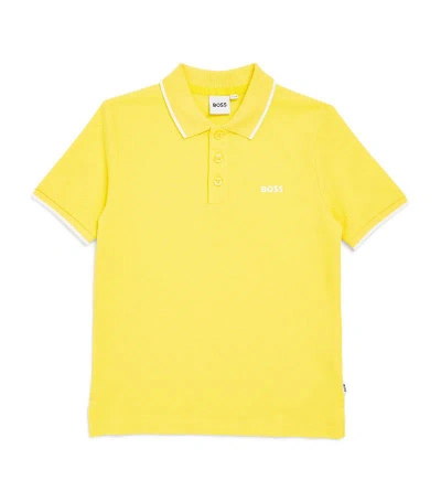 Bosswear Kids' Logo Polo Shirt (4-16 Years) In Yellow