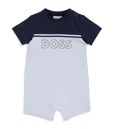 Bosswear Boss Kidswear Logo Print T-shirt Bodysuit (1-18 Years) In Blue