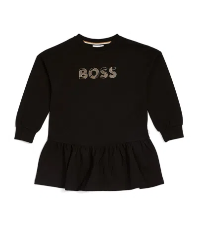 Bosswear Boss Kidswear Logo Sweater Dress (4-16 Years) In Black