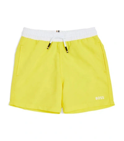 Bosswear Boss Kidswear Logo Swim Shorts (4-16 Years) In Yellow
