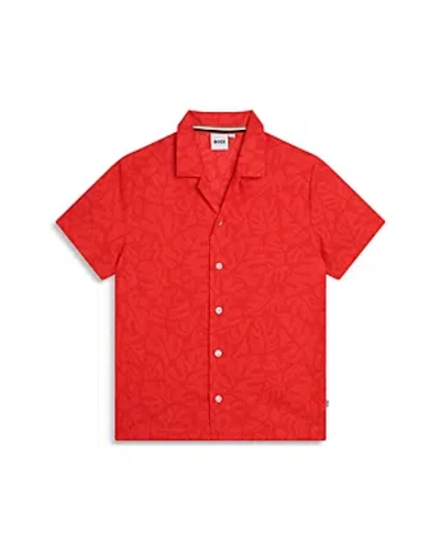 Bosswear Boys' Bright Printed Short Sleeved Shirt - Big Kid In Red