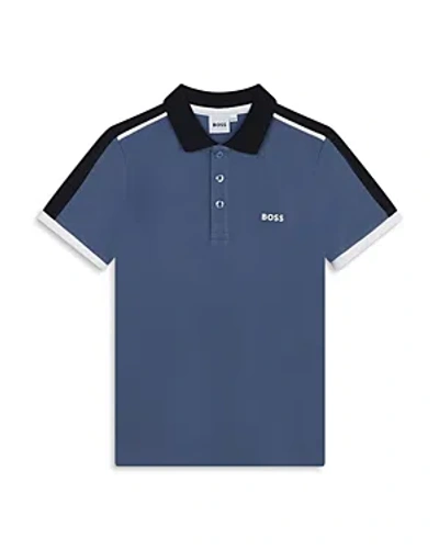 Bosswear Boys' Short Sleeve Polo Tee - Big Kid In Slate Blue