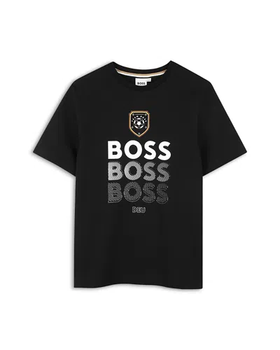 Bosswear Kids' Logo-print T-shirt In Black