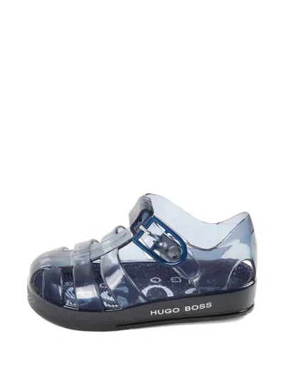 Bosswear Babies' Buckle-fastening Cage-style Sandals In Black