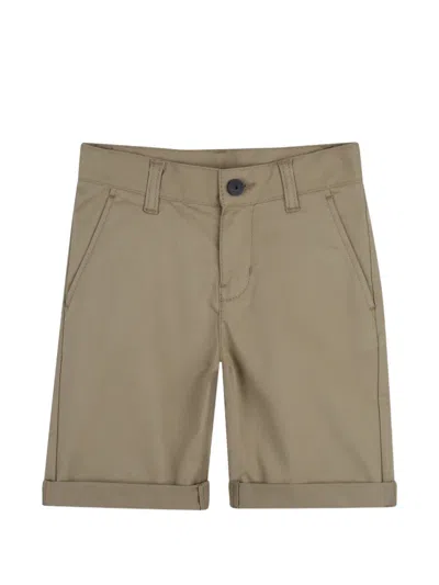 Bosswear Kids' Button Turn-up Shorts In Burgundy
