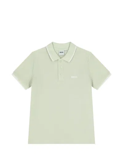 Bosswear Kids' Buttoned Polo Shirt In Green