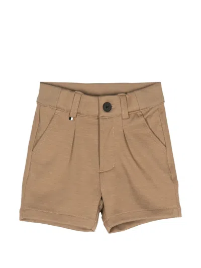 Bosswear Kids' Buttoned Shorts In Brown