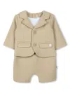 Bosswear Buttoned-up Romper In Neutrals
