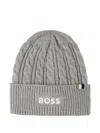 Bosswear Cable-knit Beanie In Gray