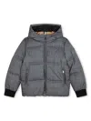 Bosswear Check Puffer Jacket In Grey